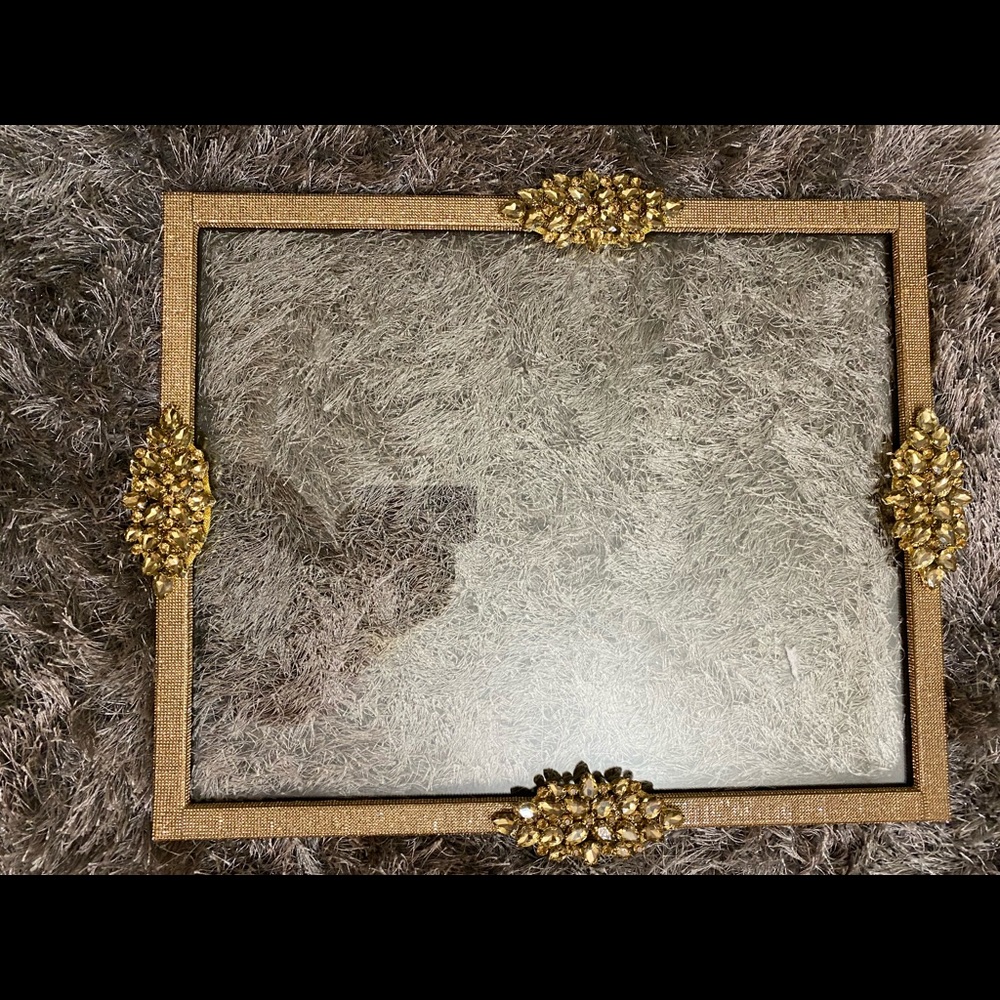Swarovski crystal bedazzled picture frame 21”x17”